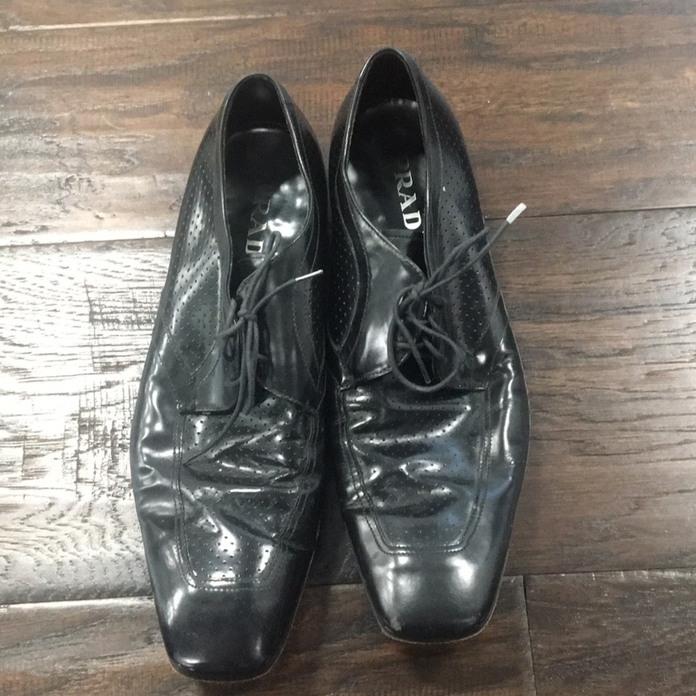 Mens black Prada formal oxford shoes